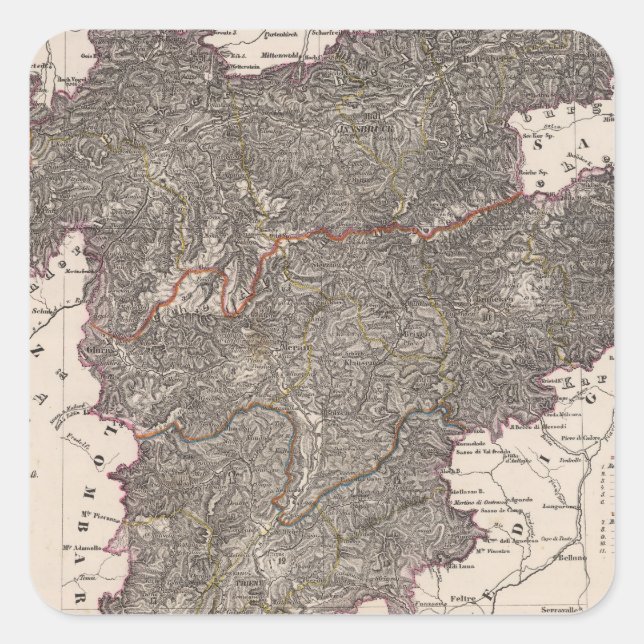 Austria 2 square sticker (Front)