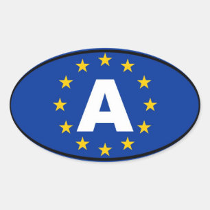 Austria - A - European Oval Sticker