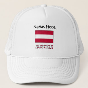 Austria and Austrian Flag Personalised  Trucker Ha Trucker Hat