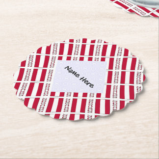 Austria and Austrian Flag Tiled Personalised Paper Coaster
