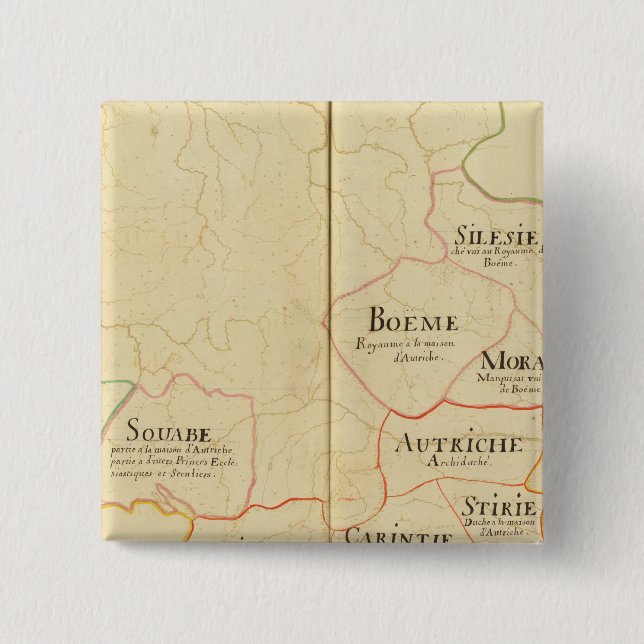 Austria and Czech Republic 15 Cm Square Badge (Front)