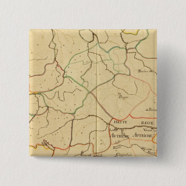 Austria and Czech Republic 3 15 Cm Square Badge (Front)