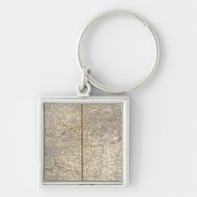 Austria Atlas Map Key Ring (Front)