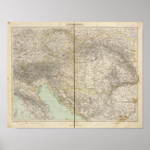 Austria Atlas Map Poster