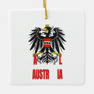 Austria Australia Confusion With Eagles Ceramic Ornament