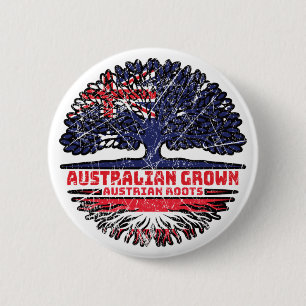 Austria Austrian Australian Australia Tree Roots 6 Cm Round Badge