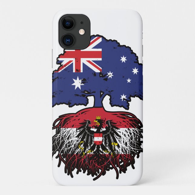 Austria Austrian Australian Australia Tree Roots Case-Mate iPhone Case (Back)