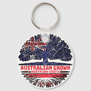 Austria Austrian Australian Australia Tree Roots Key Ring