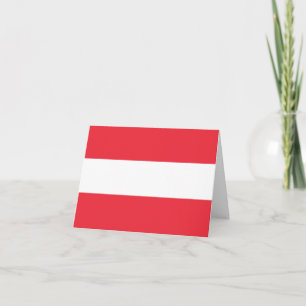 Austria (Austrian) Flag Card