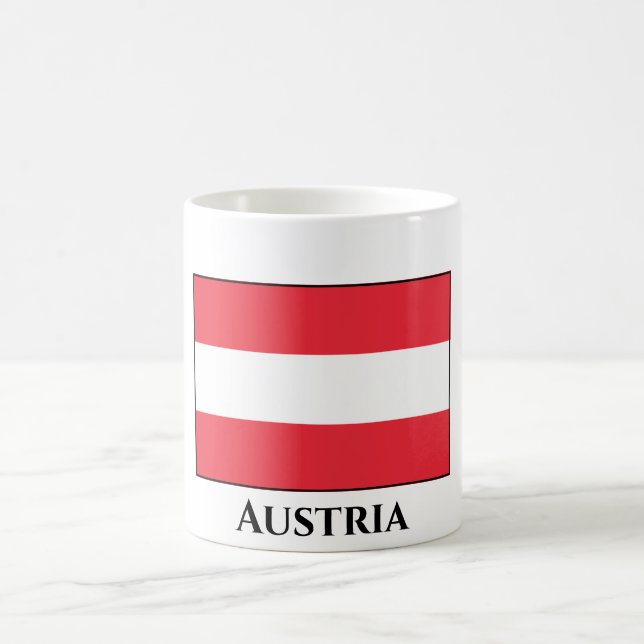 Austria (Austrian) Flag Coffee Mug (Center)