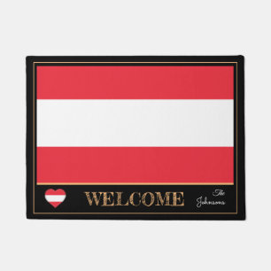 Austria & Austrian Flag house mats/sports Welcome Doormat