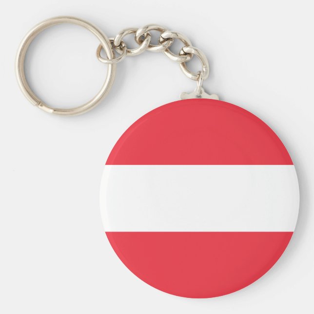 Austria (Austrian) Flag Key Ring (Front)