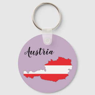 Austria Austrian Flag Map Key Ring