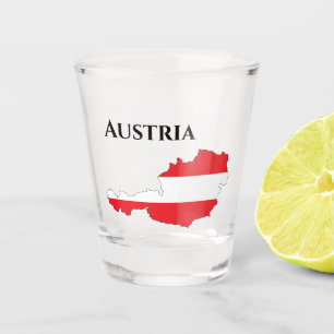 Austria Austrian Flag Map Shot Glass