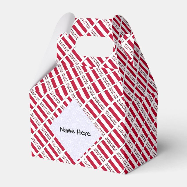 Austria Austrian Flag Tiled Personalised Favour Box (Front Side)