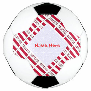 Austria Austrian Flag Tiled Red Personalised Football