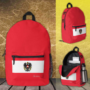 Austria, backpack, Austrian Flag, emblem / Custom Printed Backpack