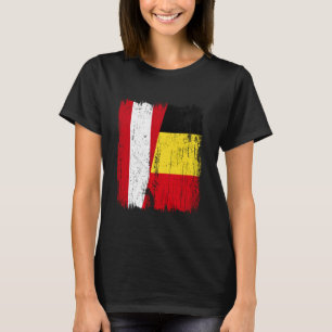 Austria Belgium Half Flag Austrian Belgian Jersey T-Shirt