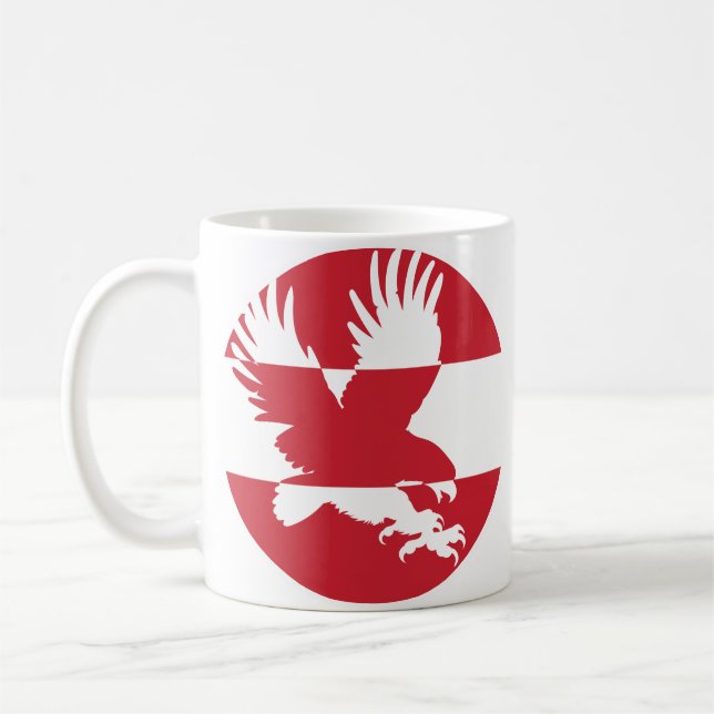 Austria Black Eagle Austrian National Animal Flag Coffee Mug (Left)