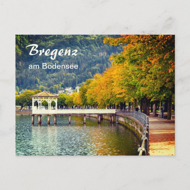 Austria Bregenz am Bodensee in the Autumn Postcard (Front)