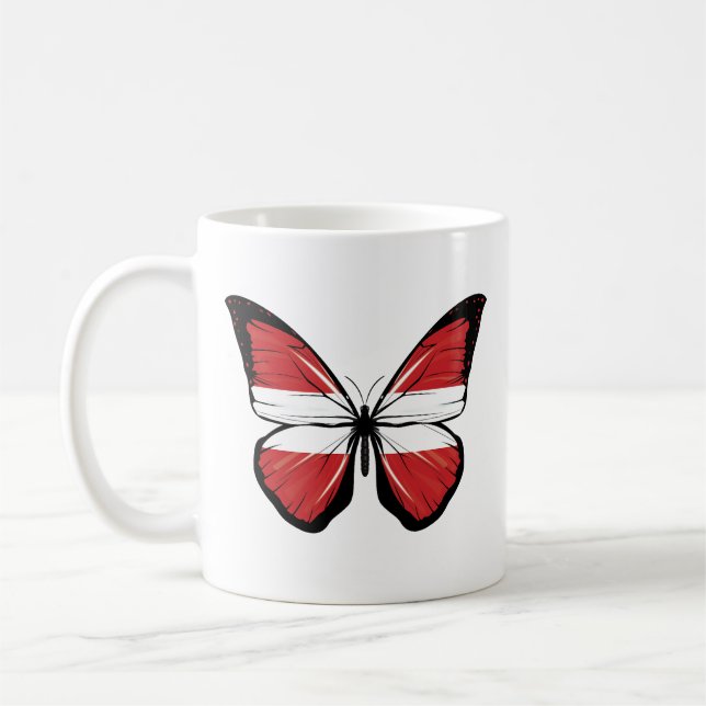 Austria Butterfly Flag Coffee Mug (Left)