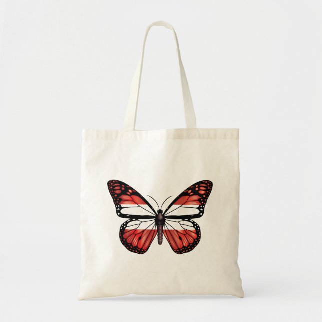 Austria Butterfly Monarque Flag Tote Bag (Front)