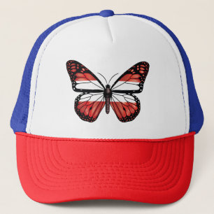 Austria Butterfly Monarque Flag Trucker Hat