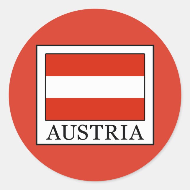 Austria Classic Round Sticker (Front)