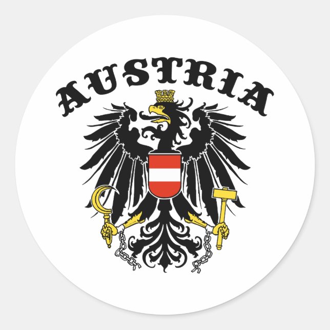 Austria Classic Round Sticker (Front)