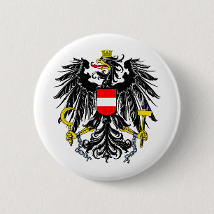 Austria coat of arms 6 cm round badge