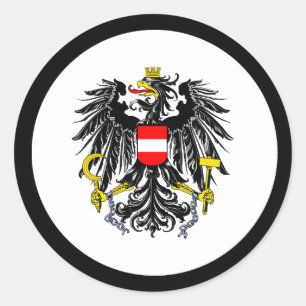 Austria Coat of Arms Classic Round Sticker