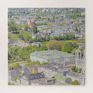 Austria - drawing Salzburg 1 Jigsaw Puzzle