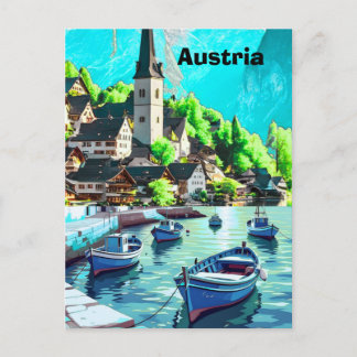 Austria  Europe travel fine art print original  Ha Postcard