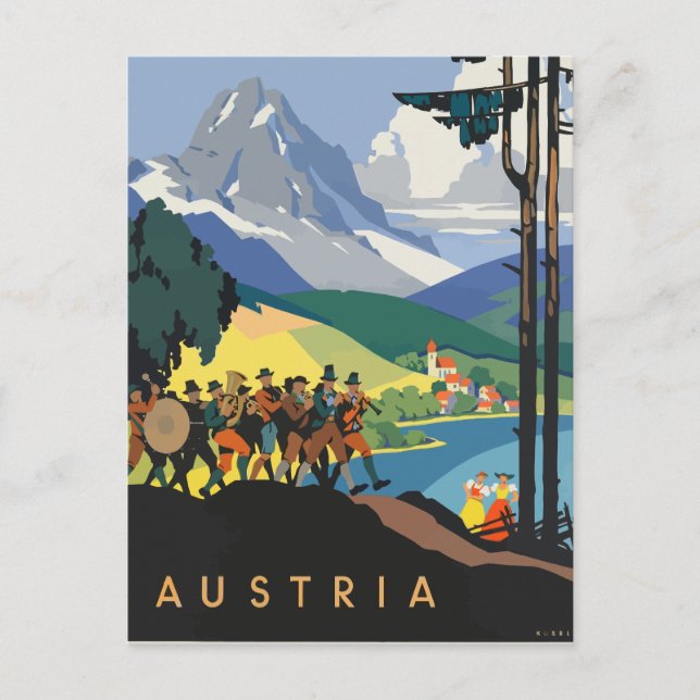 Austria Europe Vintage Travel Postcard (Front)