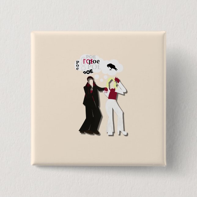 austria eurovision edgar allan poe button (Front)