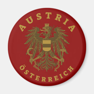 Austria Faux Gold Coat of Arms Magnet