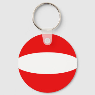 Austria Fisheye Flag Keychain