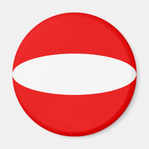 Austria Fisheye Flag Magnet