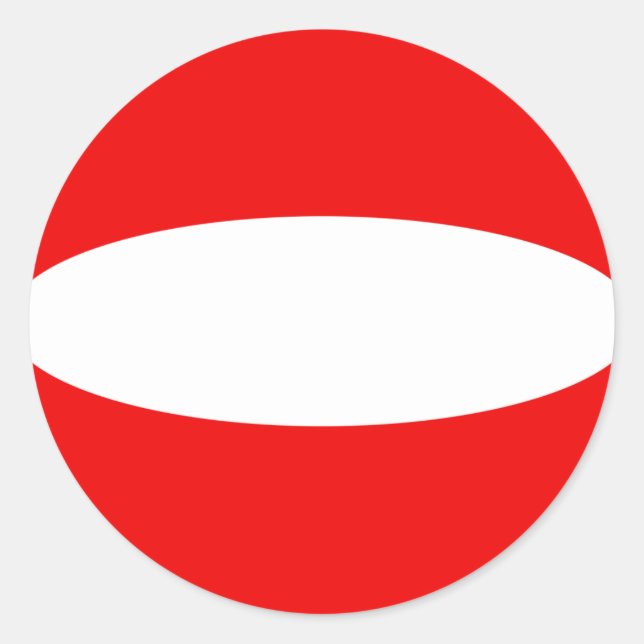 Austria Fisheye Flag Sticker (Front)