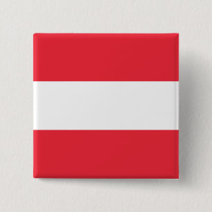 Austria Flag 15 Cm Square Badge