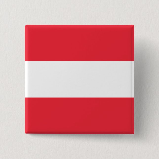 Austria Flag 15 Cm Square Badge (Front)