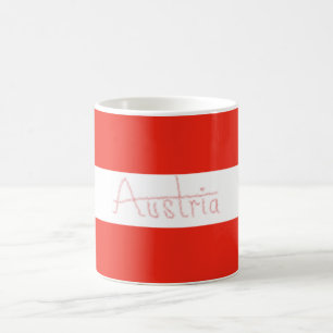 Austria - Flag and Script Coffee Mug