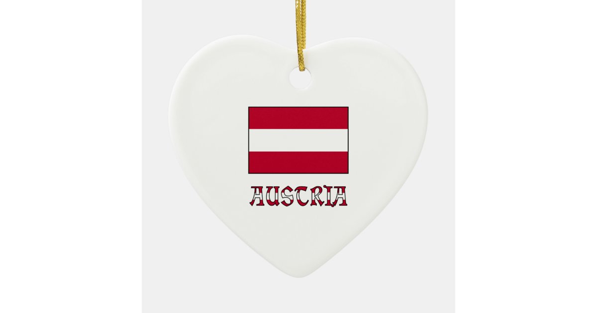 Austria Flag And Word Christmas Ornament Zazzle Co Uk