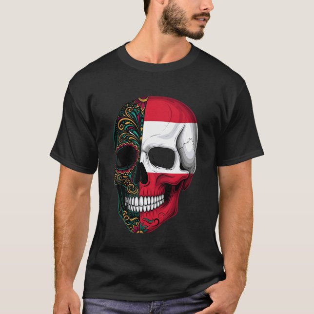 Austria Flag Austrian Roots 2 T-Shirt (Front)