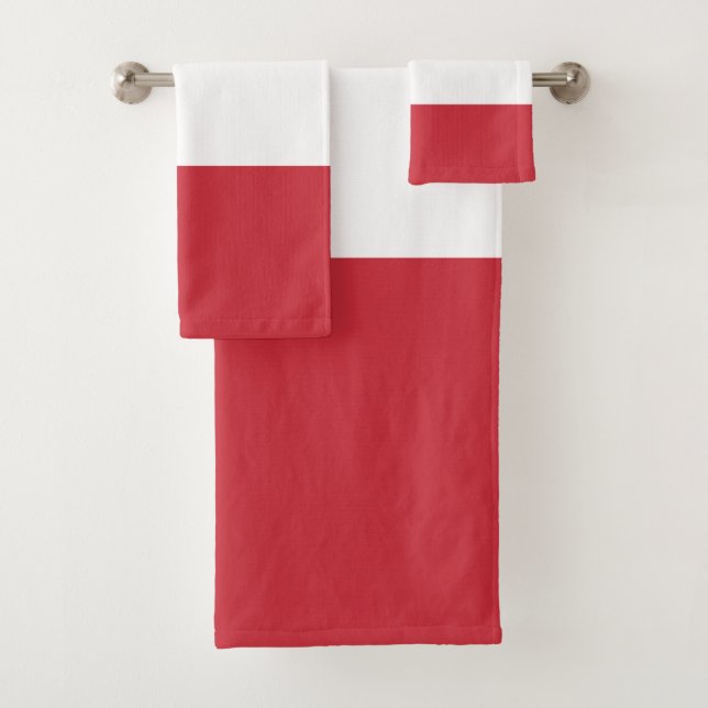 Austria flag bath towel set (Insitu)