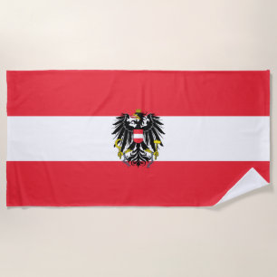 Austria Flag Beach Towel