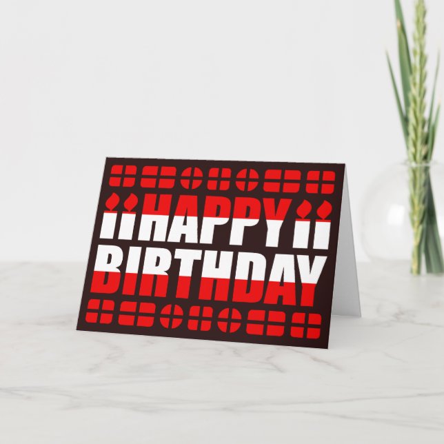 Austria Flag Birthday Card (Front)