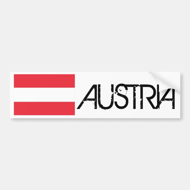 Austria Flag Bumper Sticker (Front)