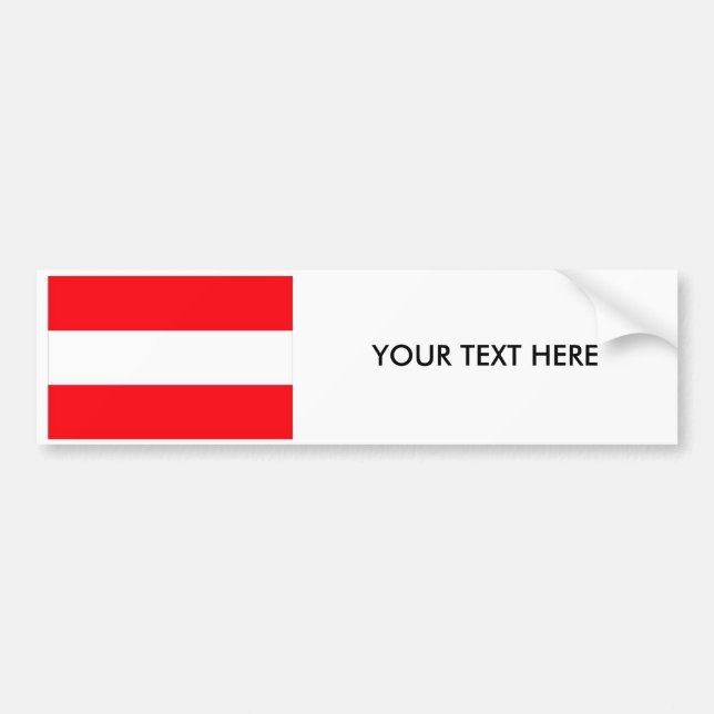 AUSTRIA FLAG Bumper Sticker (Front)