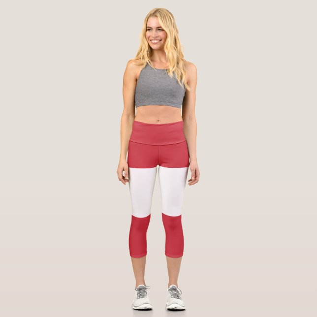 Austria flag capri leggings (Front)
